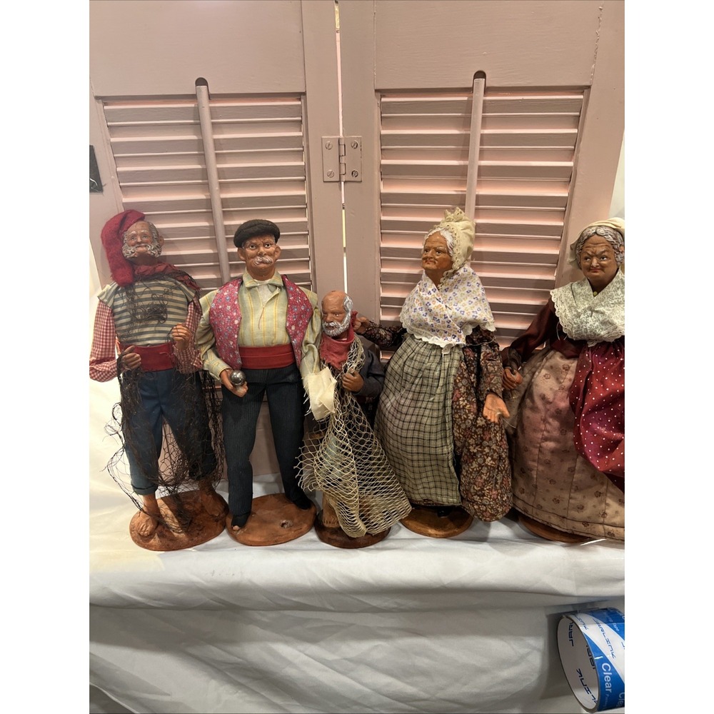Claude Carbonel‎ Fisherman; Santon Of Provence Set 5